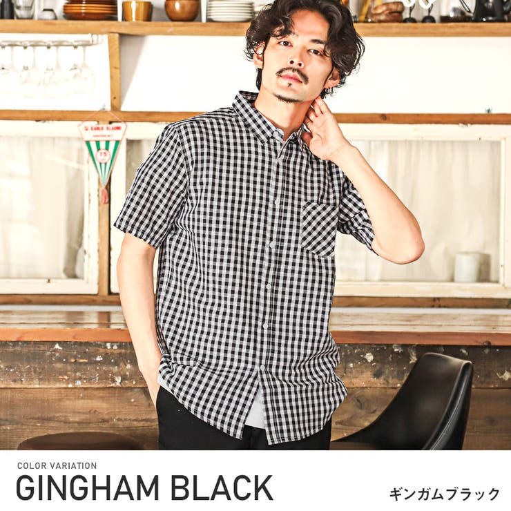 人気No.1 半袖シャツ メンズ チェック柄[品番：LU000012503]｜LUXSTYLE トップス