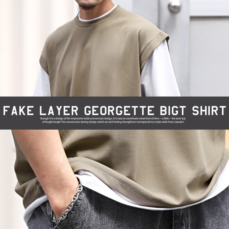 メンズ Tシャツ メタル スリット レイヤード風 半袖Tシャツa1294 Tシャツ 無地 メンズ 半袖Tシャツ レイヤード風 クルーネックT
