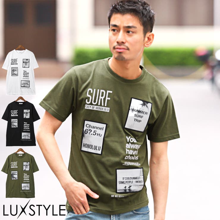 メンズデニム切替半袖Tシャツカジュアルおしゃれ セマンティックデザイン semanticdesign チャーム付き クルー