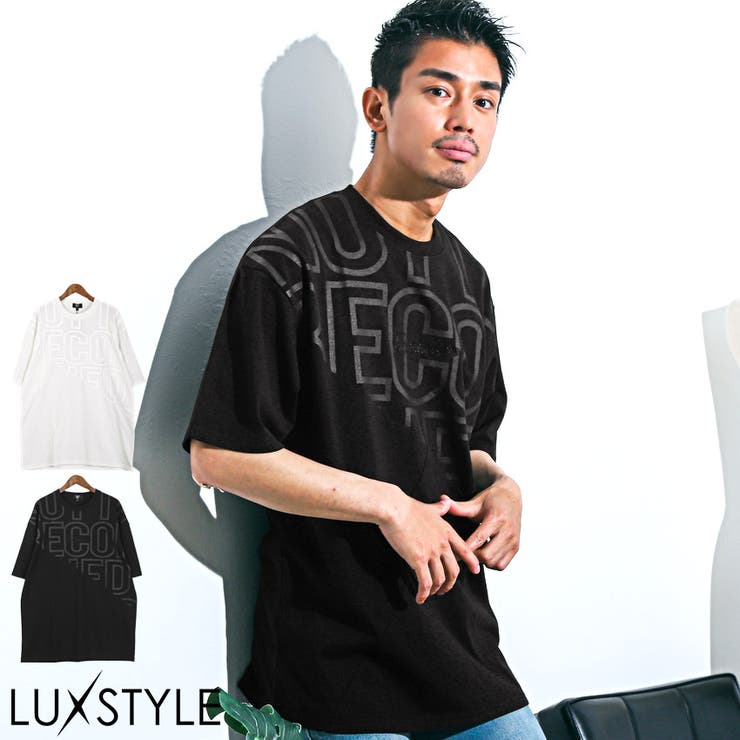 半袖Tシャツ メンズ ショルダーパッド 立体文字デザイン 2色 imgrc0138616422.jpg