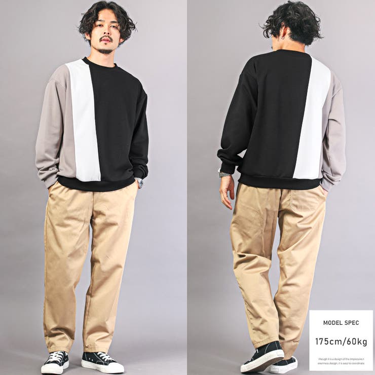メンズトレーナー トップス クルーネック[品番：LU000012800
