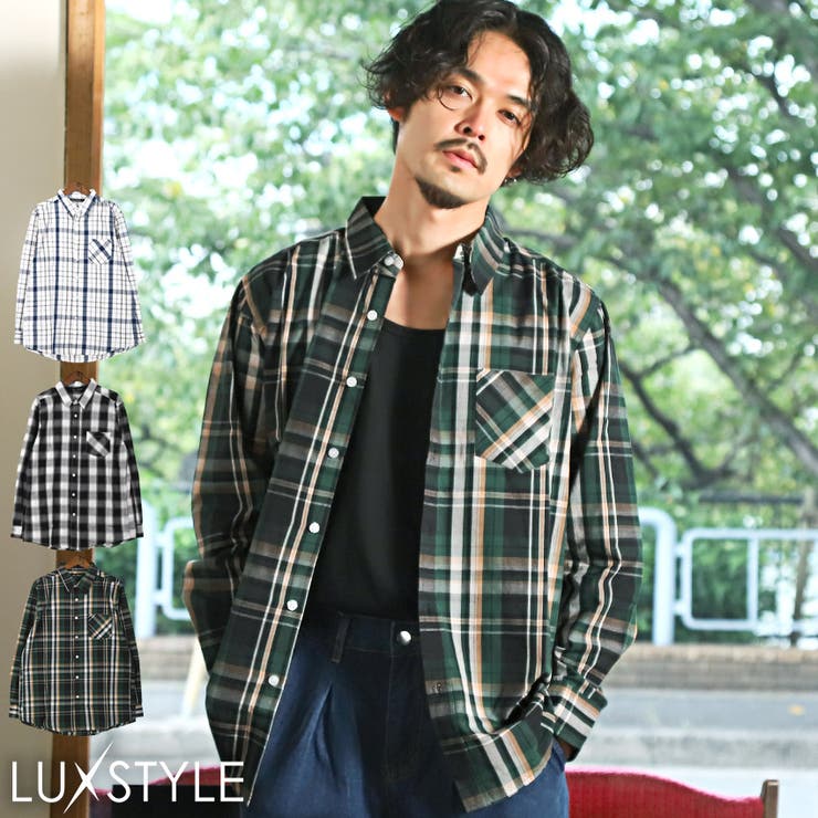 メンズシャツ 胸ポケット ウィンドペン[品番：LU000012805]｜LUXSTYLE