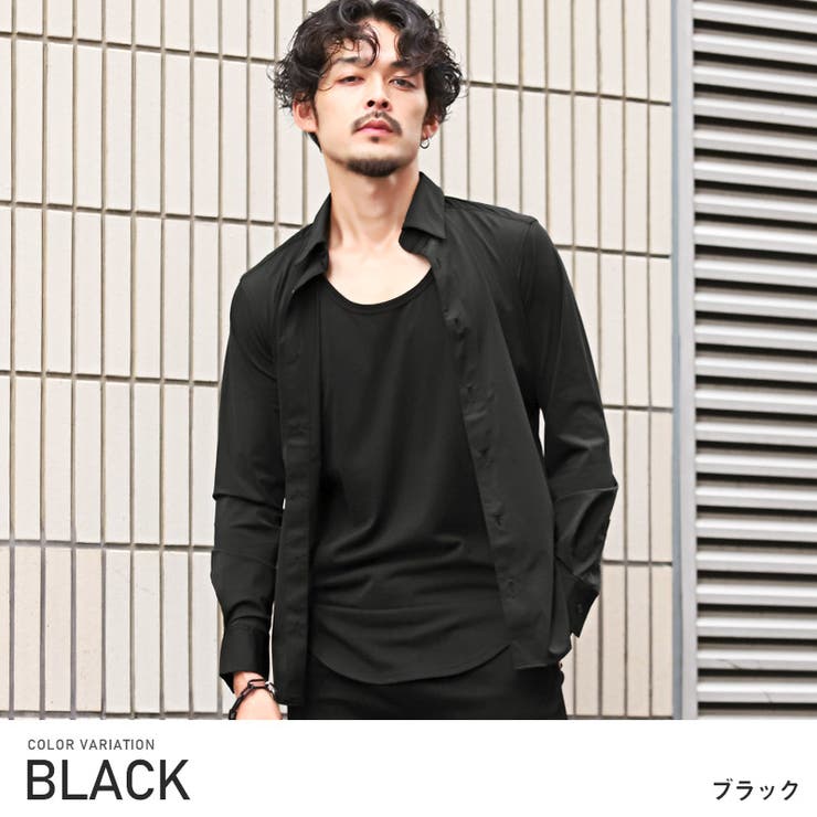 長袖シャツ メンズ レギュラーカラー[品番：LU000012870