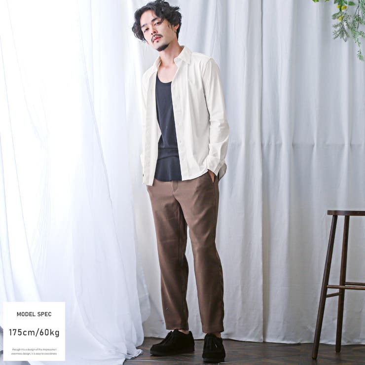 長袖シャツ メンズ レギュラーカラー[品番：LU000012870
