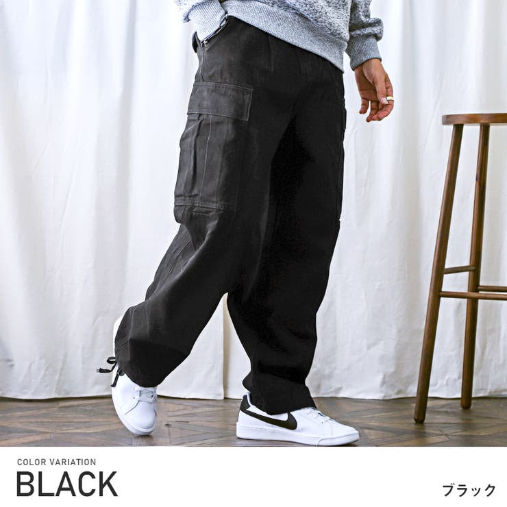 デニムパンツ メンズ カーゴパンツ[品番：LU000012876