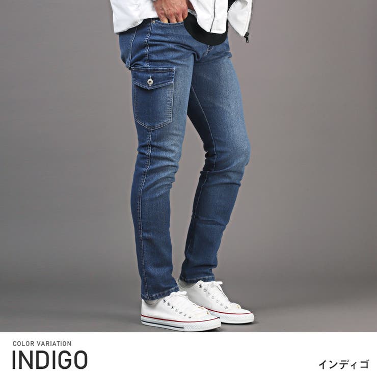 最新入荷 カーゴパンツ スキニー デニムパンツ[品番：LU000012914 パンツ