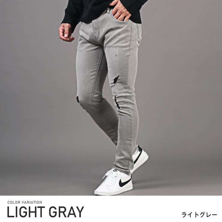 デニムパンツ メンズ スキニーパンツ[品番：LU000012928