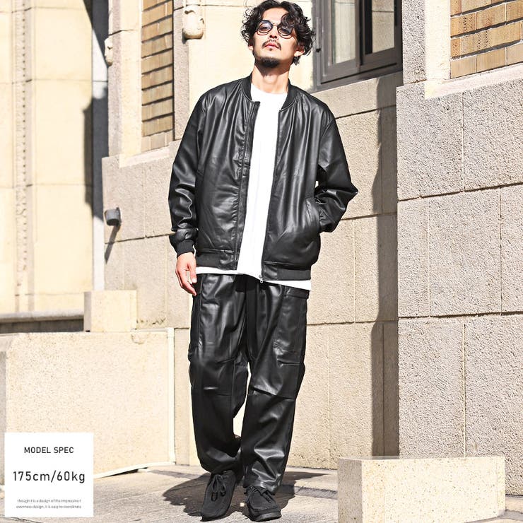 ブルゾン メンズ レザージャケット[品番：LU000012923