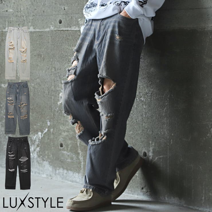 デニムパンツ メンズ ワイド | LUXSTYLE | 詳細画像1 