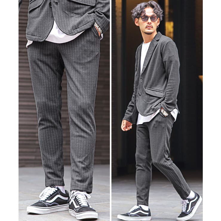 イージーパンツ・メンズ・スラックス・ストレッチ・ケーブル・細身・メンズパンツ・ロングパンツ・ボトムス・総柄・スリム・タイト・伸縮性・上品・きれいめ・オシャレ・大人・春・秋