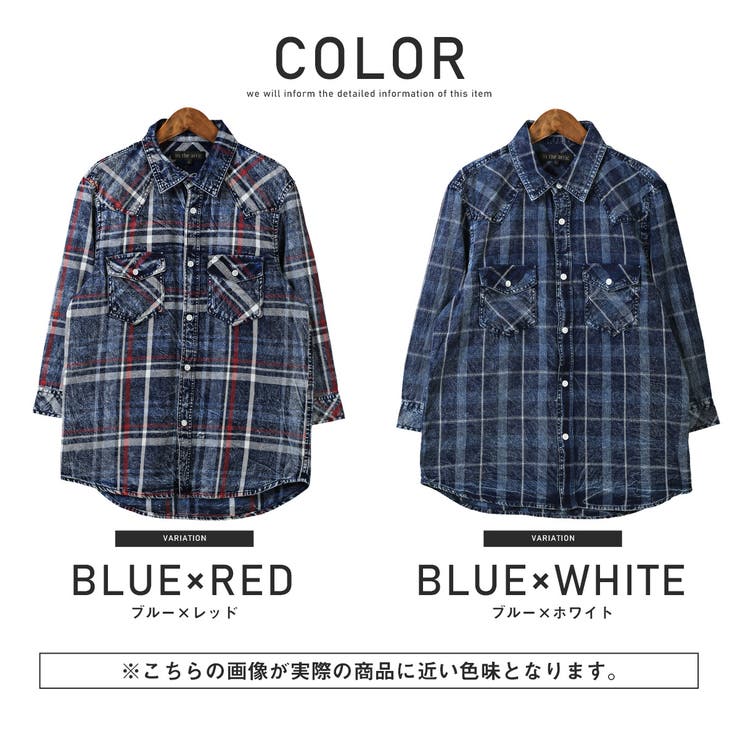 7分袖シャツ メンズ チェック柄 [品番：LU000013066]｜LUXSTYLE（ラグスタイル）のメンズファッション通販｜SHOPLIST（ショップリスト）