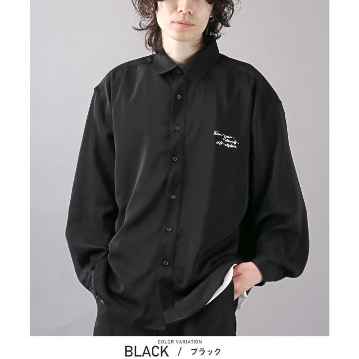 長袖シャツ メンズ バックプリント[品番：LU000013057