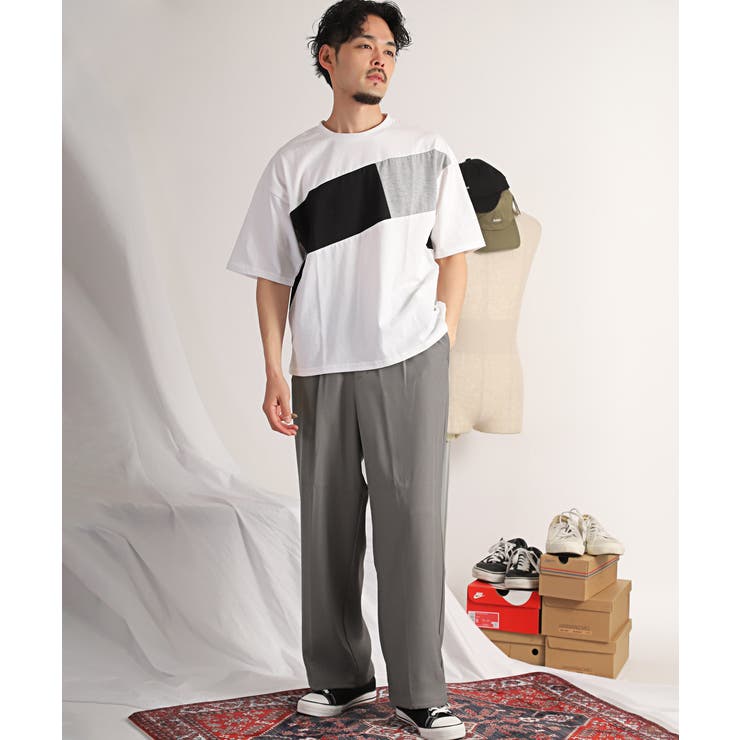 ワイドパンツ メンズ イージーパンツ[品番：LU000013088