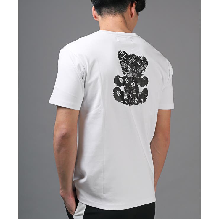 送料無料・Hollywood・rich.&(ハリウッドリッチ)スムースパンクベア半袖Tシャツ・半袖Tシャツ・おしゃれ・ブランド・クマ・ユニセックス