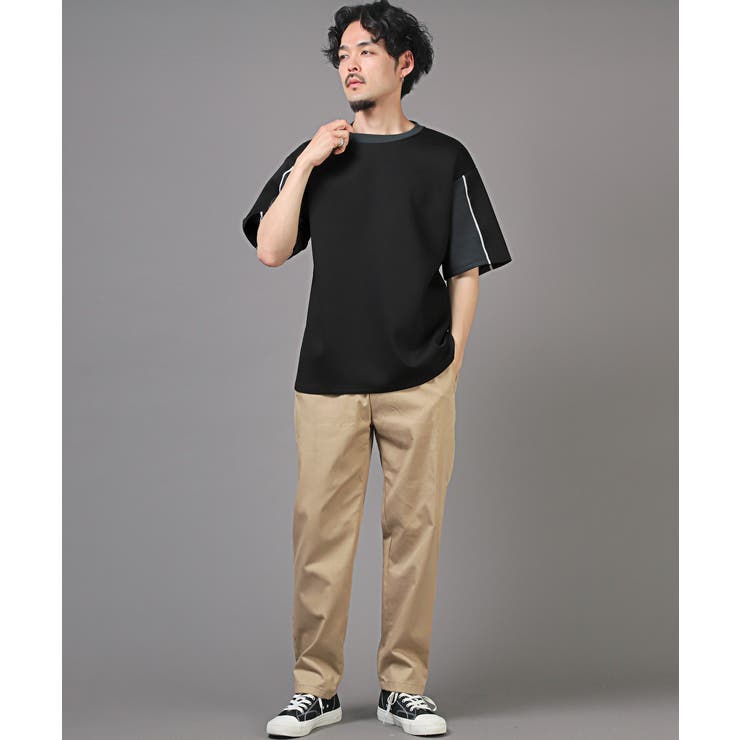 袖切り替え半袖Tシャツ・半袖Tシャツ・メンズTシャツ・ユニセックス・冷感・涼しい・クール・オーバーサイズ・おしゃれ・スポーツ・プレゼント