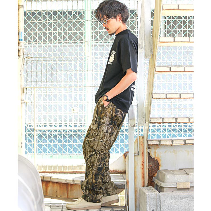 カーゴパンツ メンズ ワイドパンツ[品番：LU000013206
