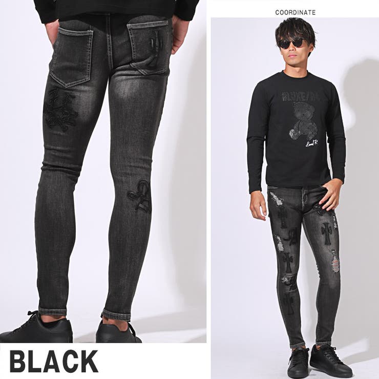 デニムパンツ スキニーパンツ メンズ[品番:LU000013318 デニムパンツ スキニーパンツ メンズ[品番:LU000013318