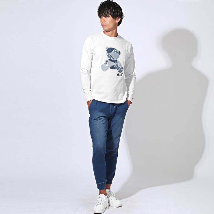 メンズ カジュアル ユーズド加工レーシングスタイル 長袖Tシャツ ワンフォークロージング 1111clothing 日本製 シャツ メンズ