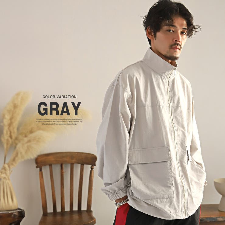 グレー | スタンドジャケット メンズ レディース | LUXSTYLE