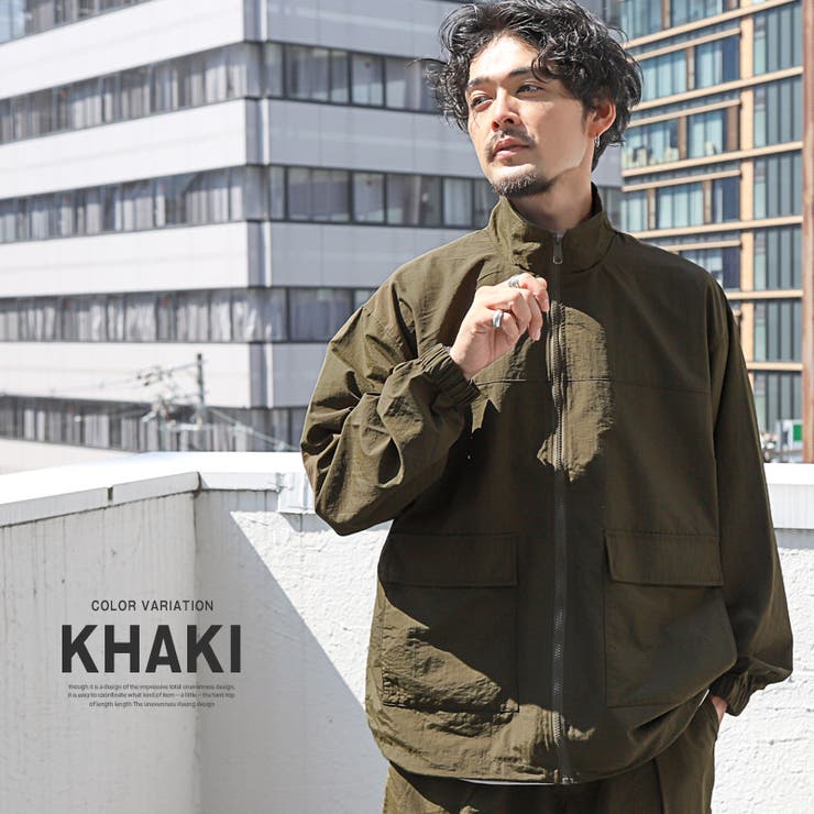 カーキ | スタンドジャケット メンズ レディース | LUXSTYLE