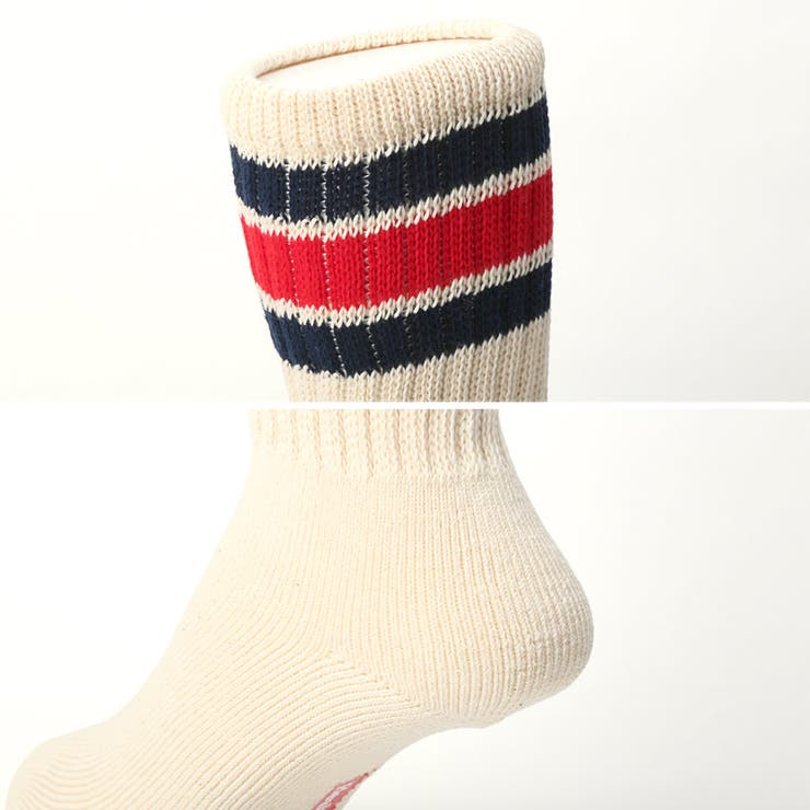 Healthknit(ヘルスニット)配色3本ラインキナリクルーソックス3足セット・プレゼント・ギフト・シンプル・カジュアル・アメカジ・通勤・通学