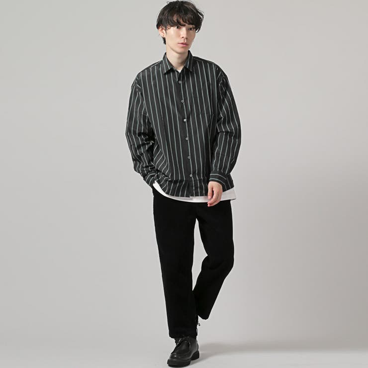 総柄レギュラーカラー長袖シャツ・ユニセックス・トップス・ワイシャツ・柄シャツ・カジュアルシャツ・ビジネス・フォーマル・父の日・大人