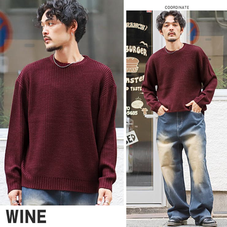 ニット メンズ セーター[品番：LU000013377]｜LUXSTYLE（ラグ