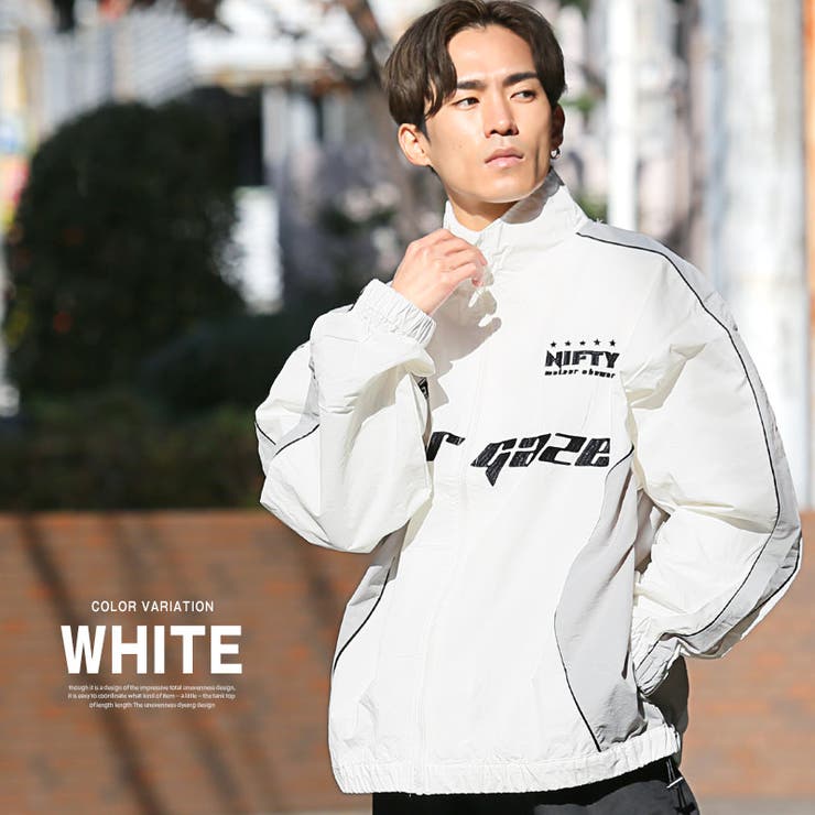 ホワイト | スタンドジャケット メンズ レディース | LUXSTYLE