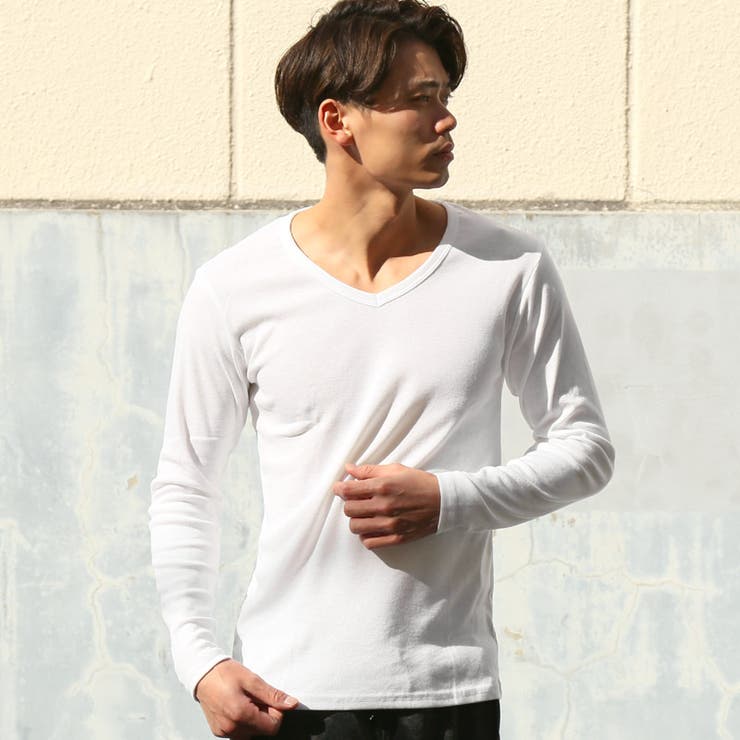 ホワイト | ロンT 長袖Tシャツ メンズ | LUXSTYLE