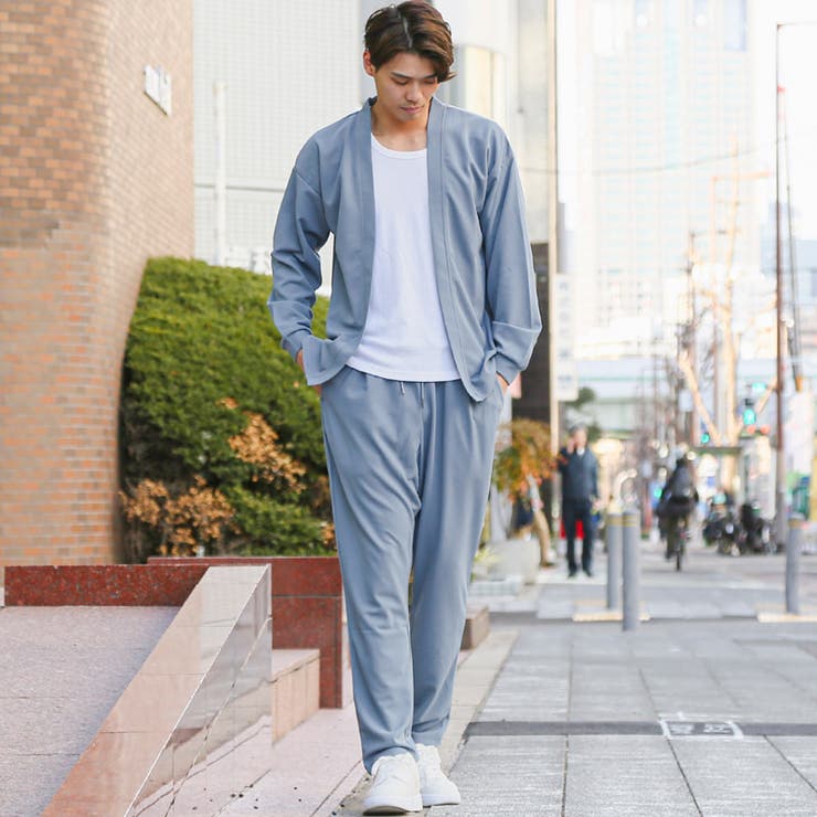 イージーパンツ・テーパードパンツ・ワイドパンツ・メンズ・10分丈・大きいサイズ・梨地・吸水・速乾・ドライ・UVカット・紫外線対策・ストレッチ・伸縮性・多機能・無地・洗える・軽量・イージーケア・春服・夏服・秋服・シンプル・キレイめ