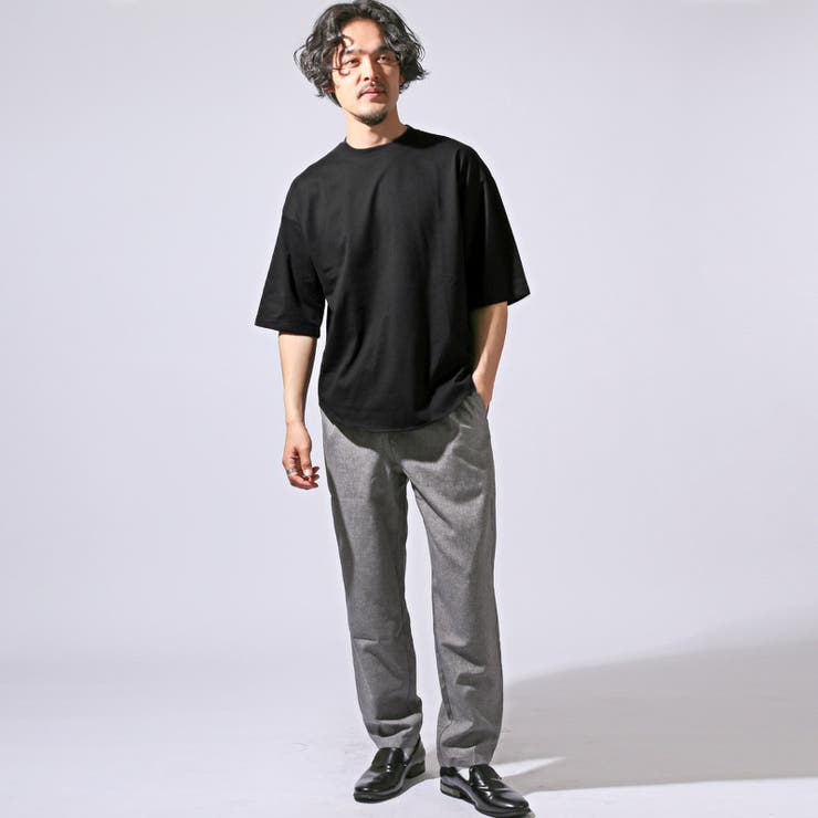 Tシャツ・半袖・トップス・カットソー・メンズ・大きいサイズ・無地・裾ラウンド・ラウンドヘム・クルーネック・丸首・ヘビーウェイト・重ね着・インナー・シンプル・カジュアル・春服・夏服・おしゃれ・レイヤード・ストリート