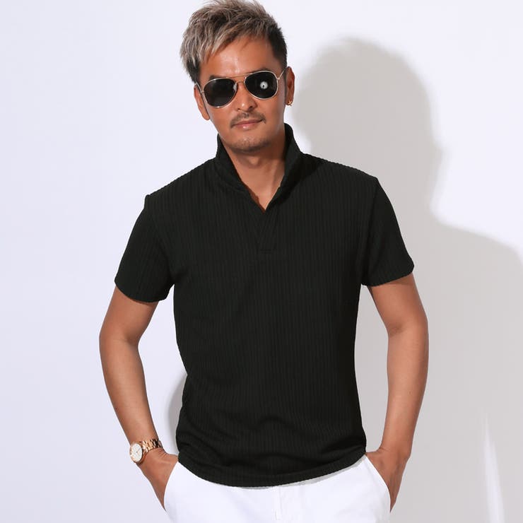 ブラック | ポロシャツ カットソー 半袖 | LUXSTYLE