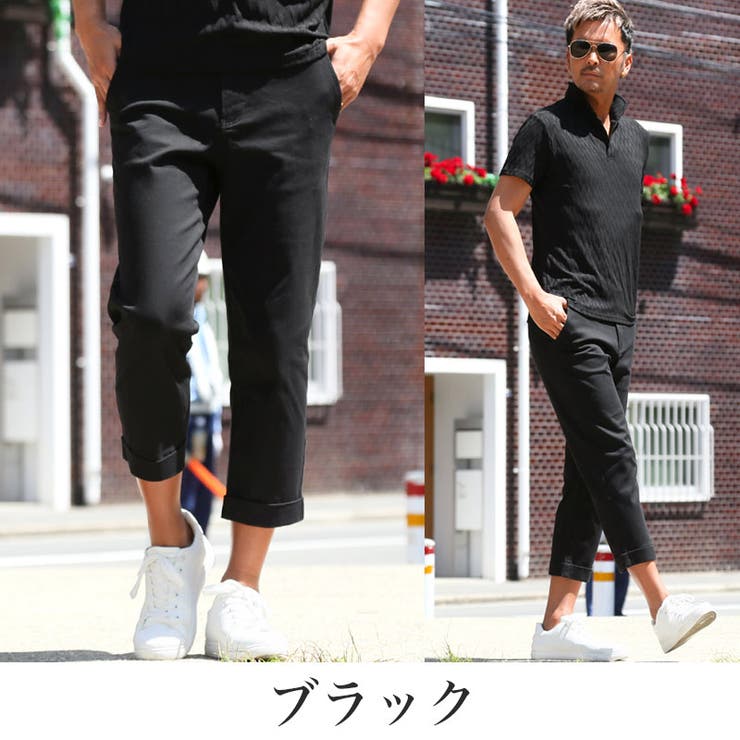 クロップドパンツ・チノパン・メンズ・チノパン・クロップド丈・ひざ下・7分丈・ゴルフ・綿・コットン・ストレッチ・伸縮性・スリム・細身・スキニー・テーパード・グレー・ネイビー・ブラック・ホワイト・白・黒・紺・春服・夏服・20代・30代・40代・大きいサイズ