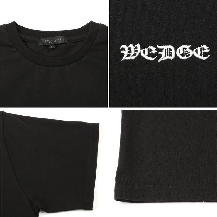 Tシャツ・半袖・トップス・カットソー・メンズ・デニム・アップリケ・ロゴ・ブラックレター・刺繍・綿・コットン・ダメージ・ゆったり・オーバーサイズ・クルーネック・カジュアル・アメカジ・夏・ユニセックス・シンプル・ストリート