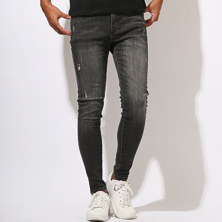 ブラック | スキニーパンツ デニムパンツ メンズ | LUXSTYLE