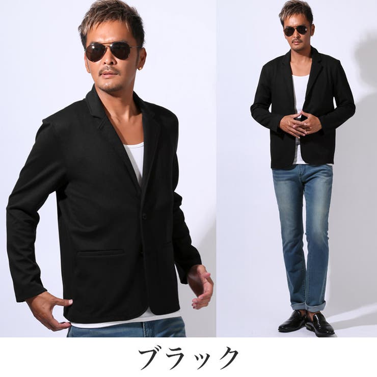 テーラードジャケット・サマージャケット・長袖・メンズ・ミドル・ストレッチ・無地・シングル・2ボタン・2B・カジュアル・上品・黒・紺・ブラック・ネイビー・ベージュ・ブルーグレー・春服・夏服・秋服・20代・30代・40代・50代・60代