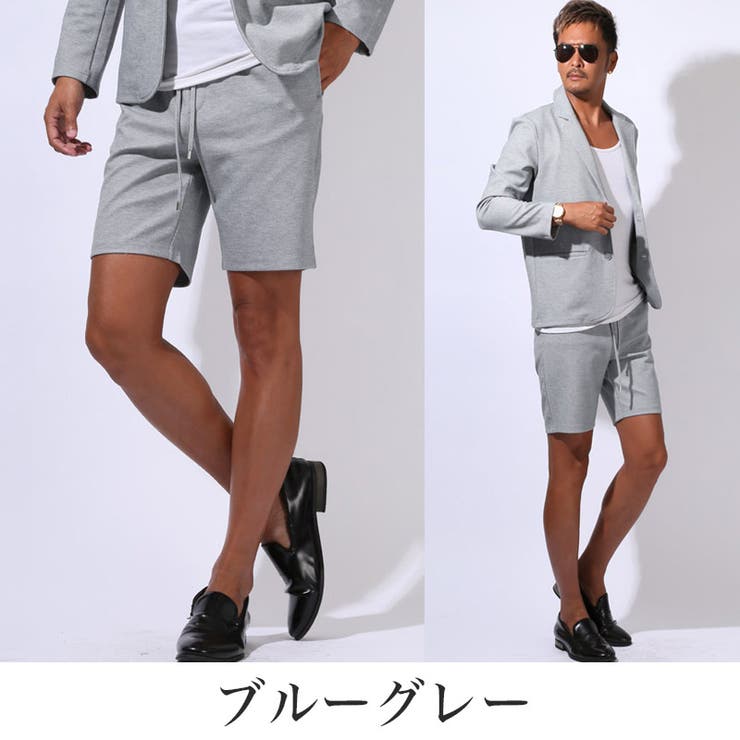 ショートパンツ・ショーツ・ハーフパンツ・メンズ・短パン・膝上・ショート丈・イージーパンツ・イージーケア・セットアップコーデ・通気性・涼しい・伸縮性・ストレッチ・黒・紺・ブラック・ネイビー・ベージュ・ブルーグレー・春・夏・秋・30代・40代・50代・M・L・XL