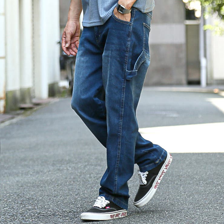 デニムパンツ ペインターパンツ ワイドパンツ[品番：LU000013720