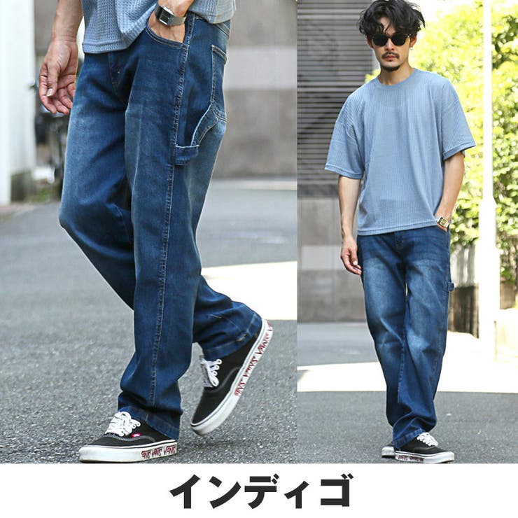 パンディエスタストライプ柄 デニム ワイド ペインターパンツ ワークパンツ　L程 楽天市場】ペインターパンツ ストライプの通販