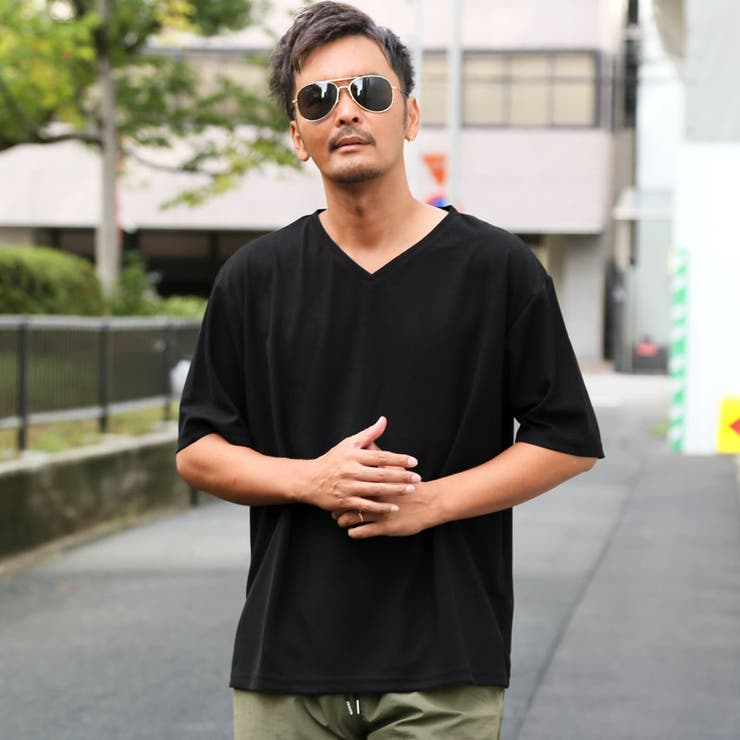 ブラック | Tシャツ 半袖 五分袖 | LUXSTYLE