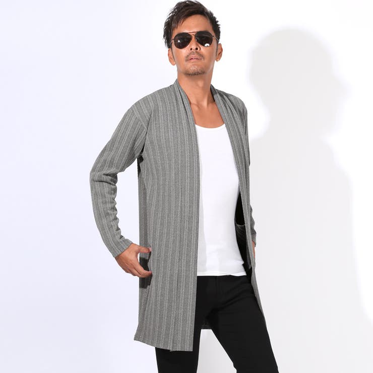 グレー | カーディガン ショールガウン メンズ | LUXSTYLE