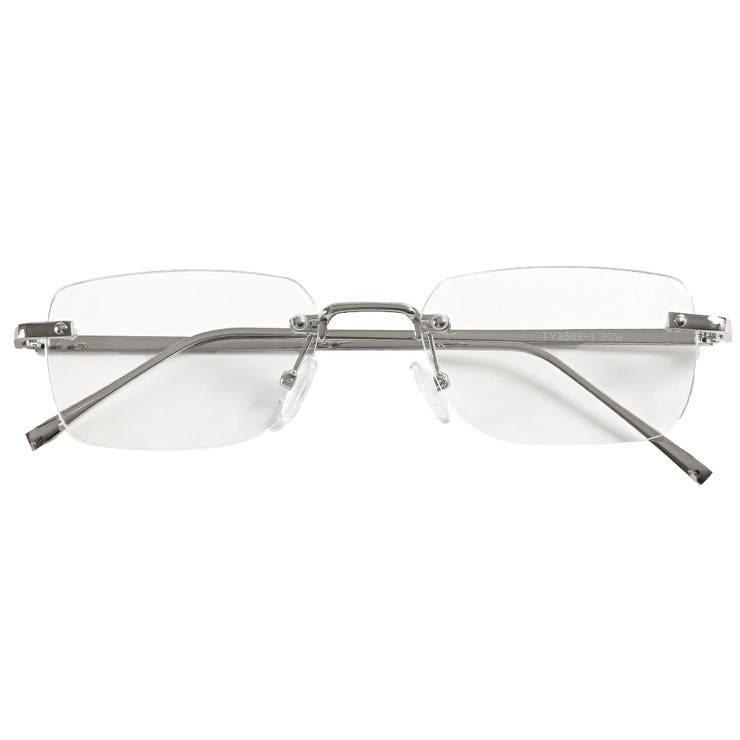 シルバー×クリア | サングラス リムレスサングラス スクエアサングラス | LUXSTYLE