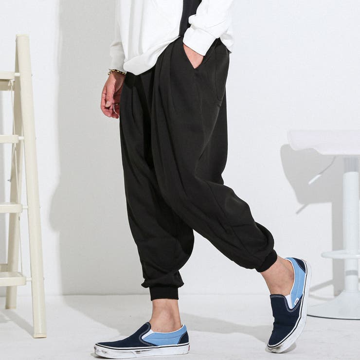 ブラック | バルーンパンツ ワイドパンツ イージーパンツ | LUXSTYLE