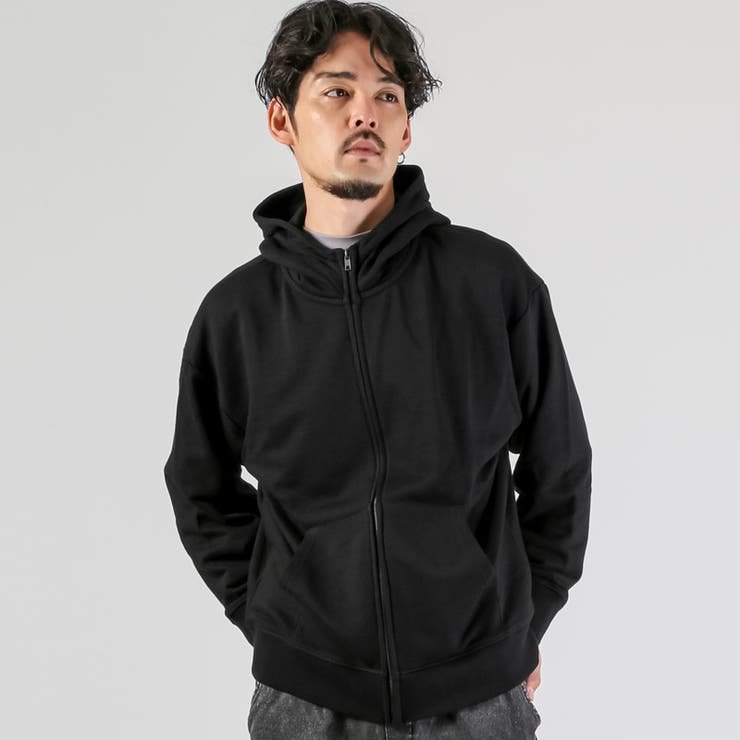 ブラック | パーカー フーディ ジップアップパーカー | LUXSTYLE