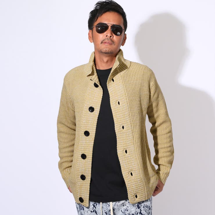 ベージュミックス | カーディガン ニット メンズ | LUXSTYLE
