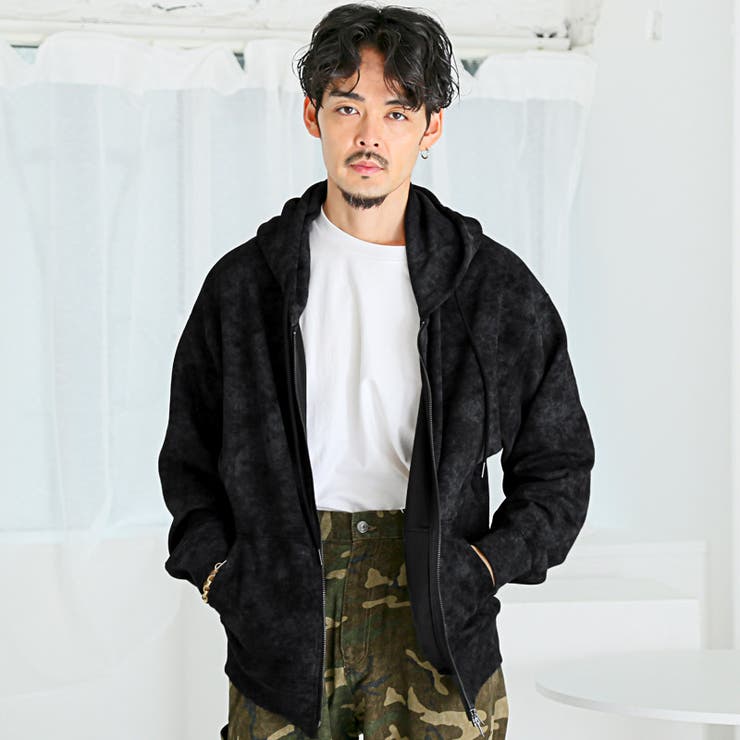 ブラック | ジップパーカー メンズ レディース | LUXSTYLE