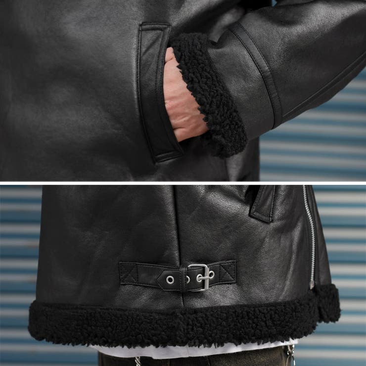 ムートンジャケット ダブルジャケット メンズ | LUXSTYLE | 詳細画像11 