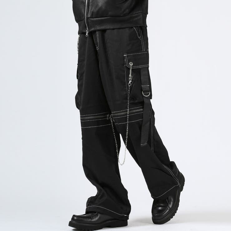 ブラック | カーゴパンツ ワイドパンツ ボンテージパンツ | LUXSTYLE