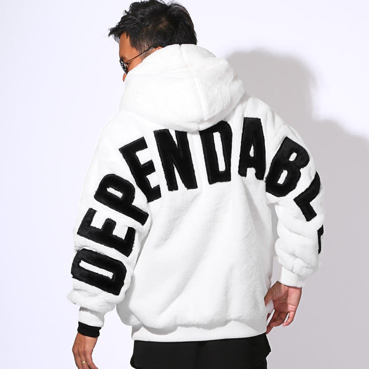 ホワイト×ブラック | ジャケット ファージャケット メンズ | LUXSTYLE