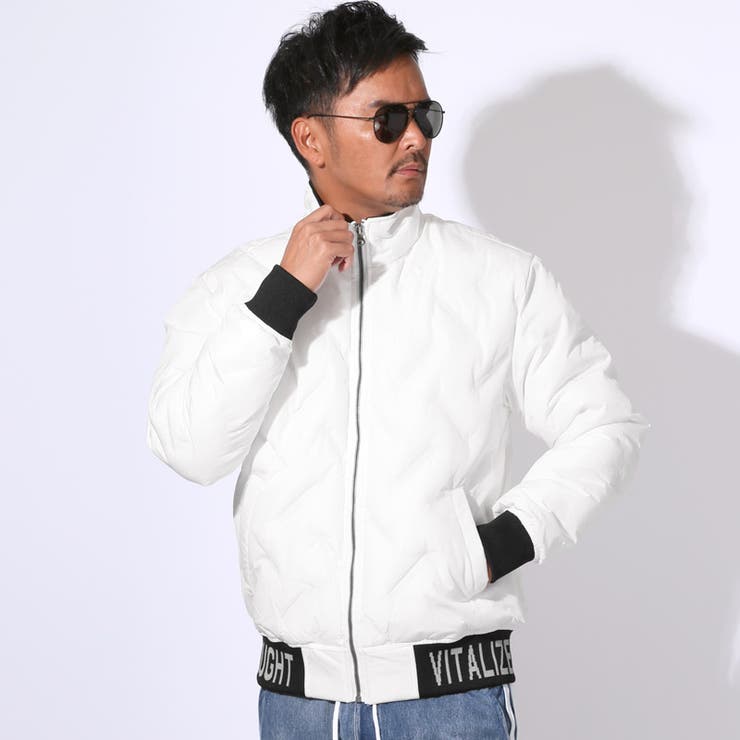 ホワイト | 中綿ジャケット ブルゾン メンズ | LUXSTYLE